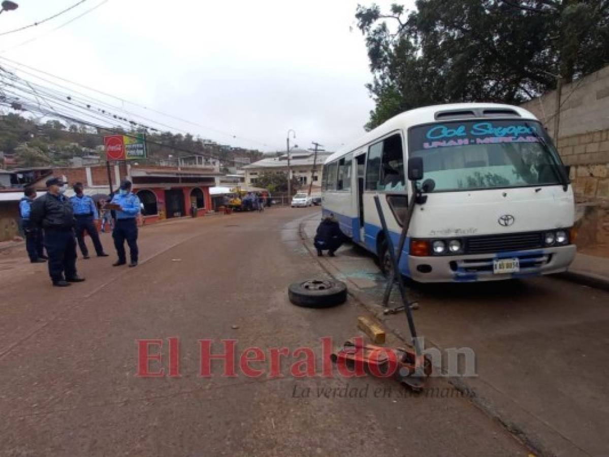 Atentan contra conductor de bus rapidito en la colonia Nueva Suyapa