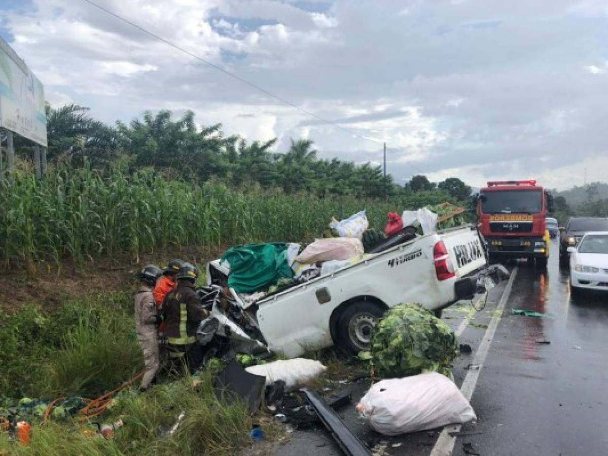 Un muerto y dos heridos dejó accidente vehicular en carretera que conduce a El Progreso