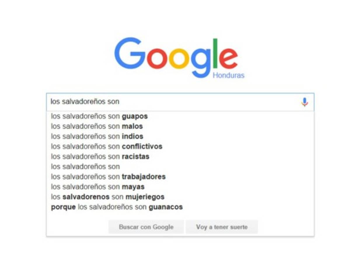 Esto es lo que Google 'sugiere' de los centroamericanos cuando hacés una búsqueda