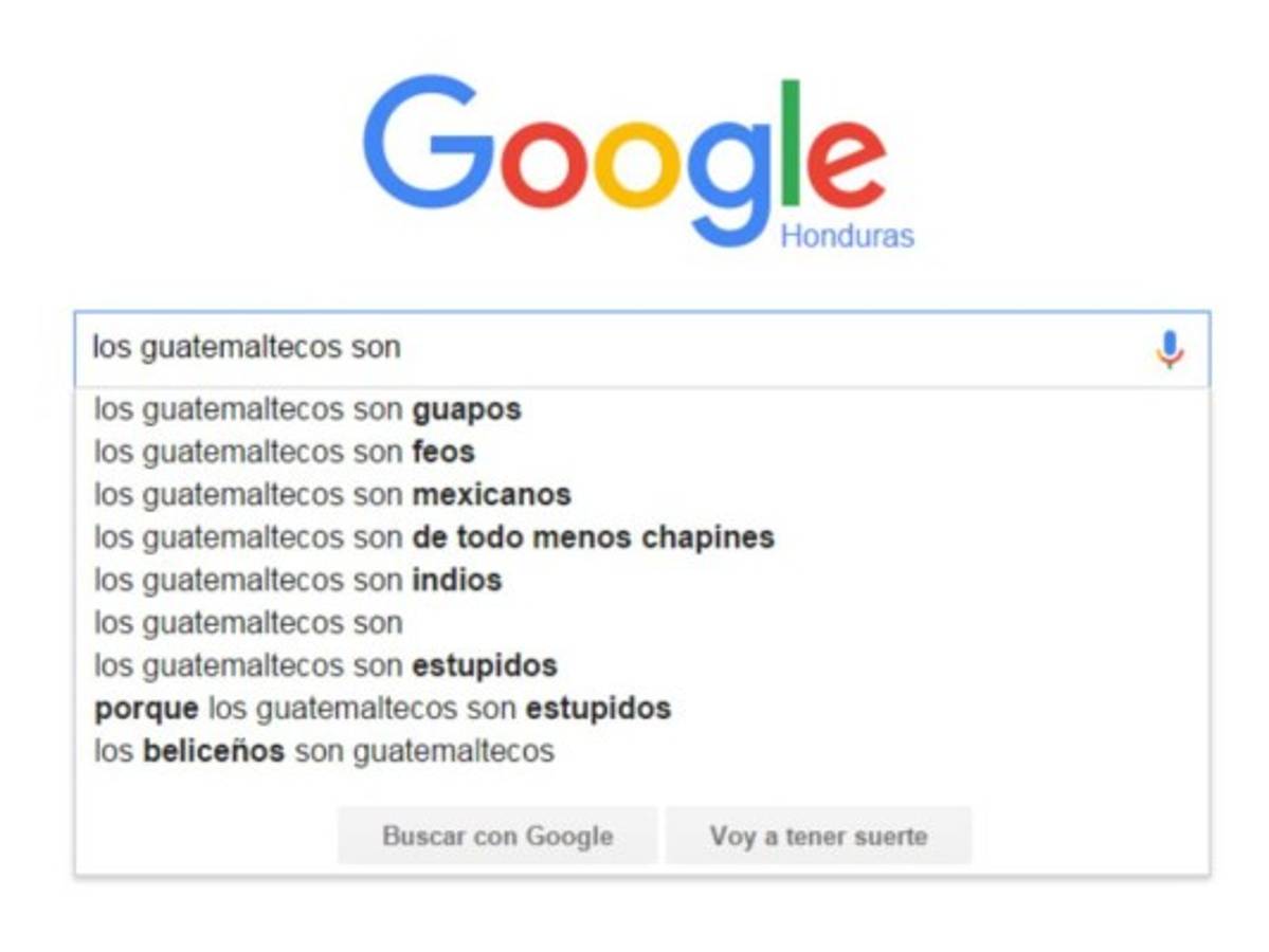 Esto es lo que Google 'sugiere' de los centroamericanos cuando hacés una búsqueda