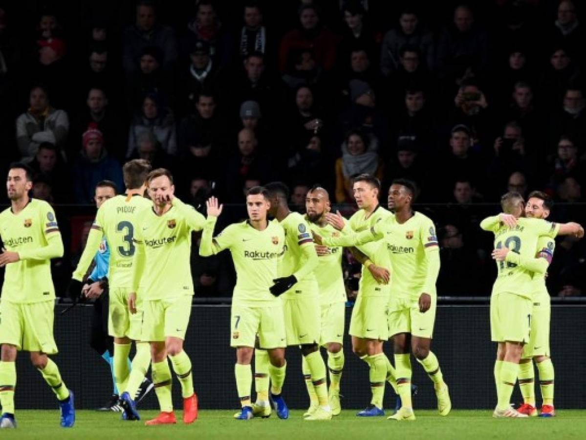 Barcelona derrota al PSV y asegura primer lugar en Champion League