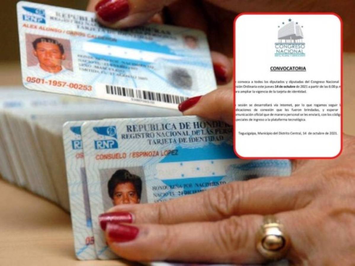 Congreso convoca a reunión para ampliar vigencia de la actual tarjeta de identidad