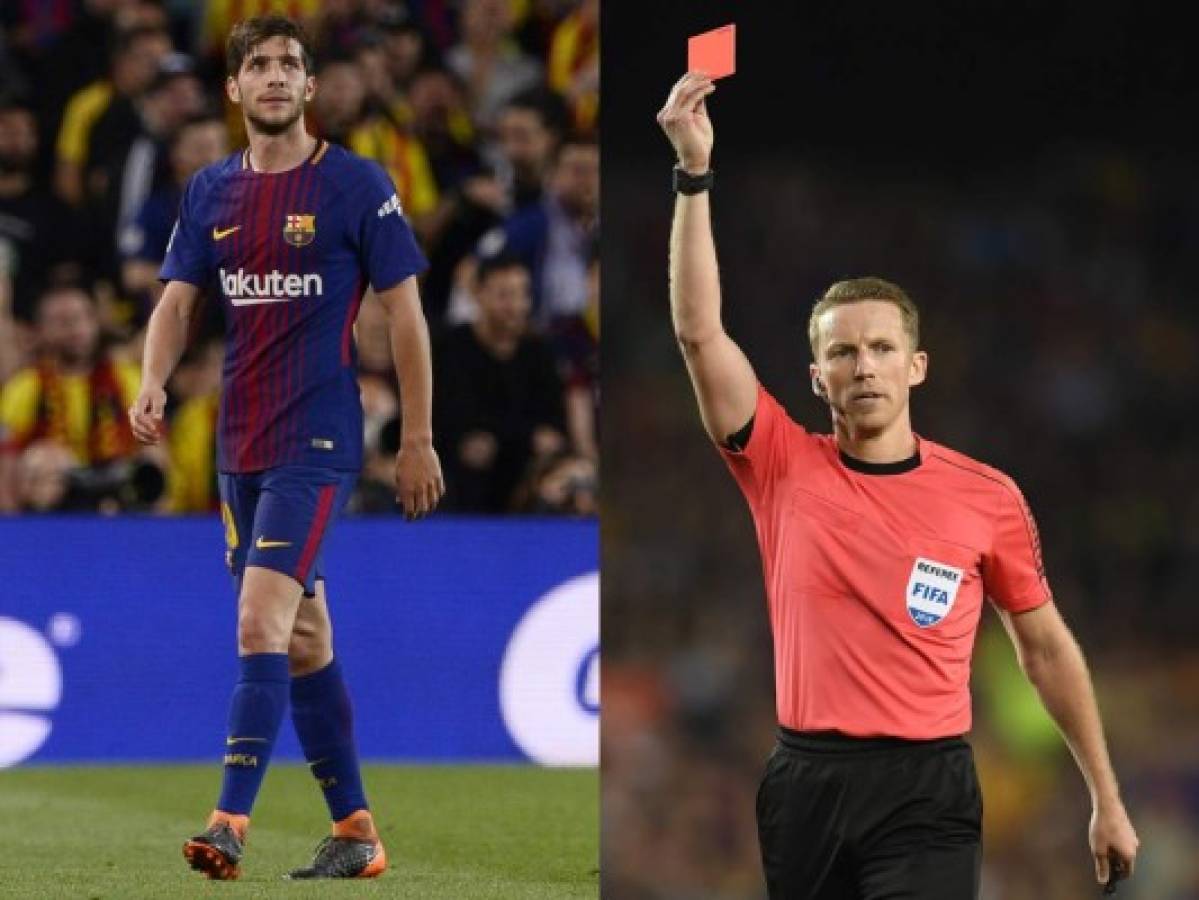 VIDEO: Cuatro partidos de suspensión a Sergi Roberto por agresión a Marcelo en clásico Barcelona y Real Madrid