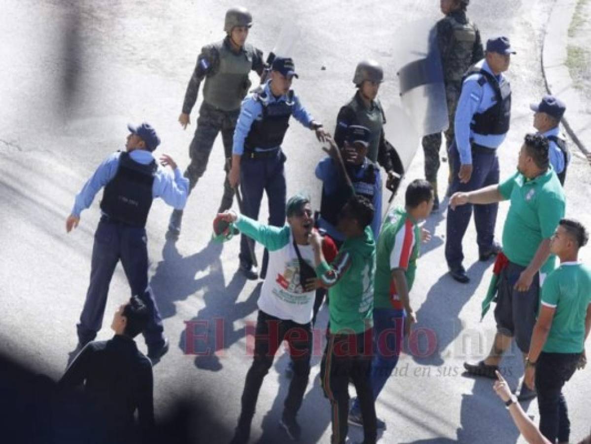 Barras del Marathón y Olimpia protagonizan disturbios afuera del Yankel