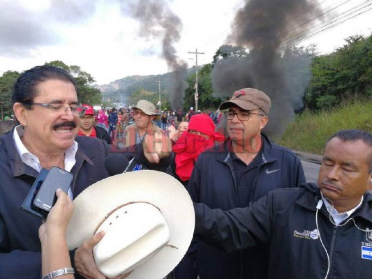 'Mel' Zelaya encabeza tomas de la Alianza de Oposición en la colonia El Sitio de la capital