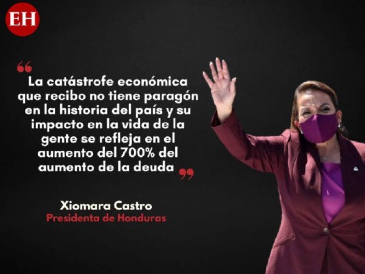 Las frases destacadas de Xiomara Castro en su investidura