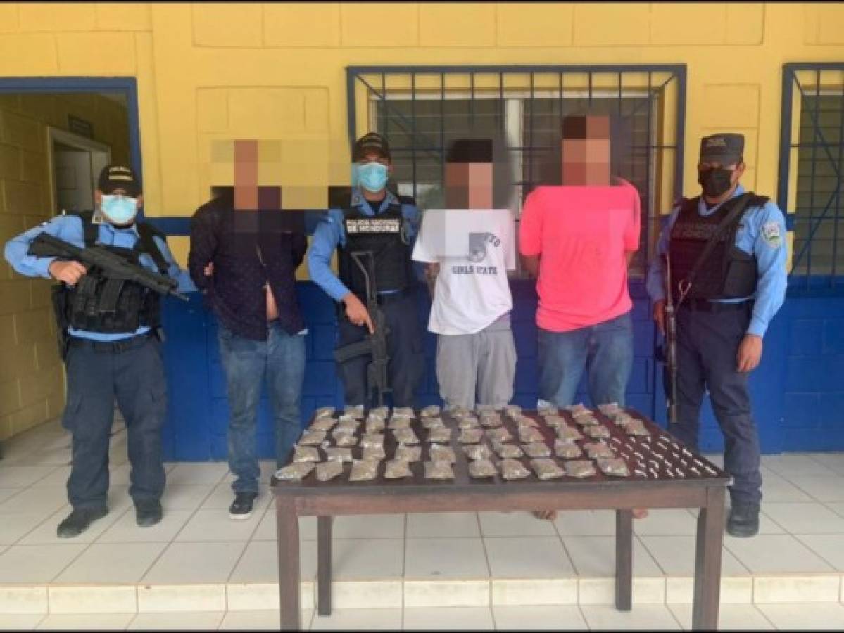 En posesión de droga capturan supuestos integrantes de 'Los Olanchanos” en San Pedro Sula