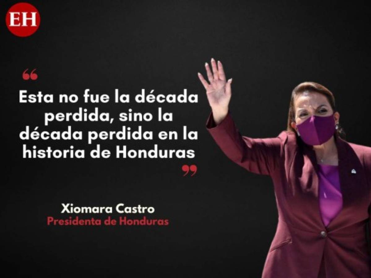 Las frases destacadas de Xiomara Castro en su investidura