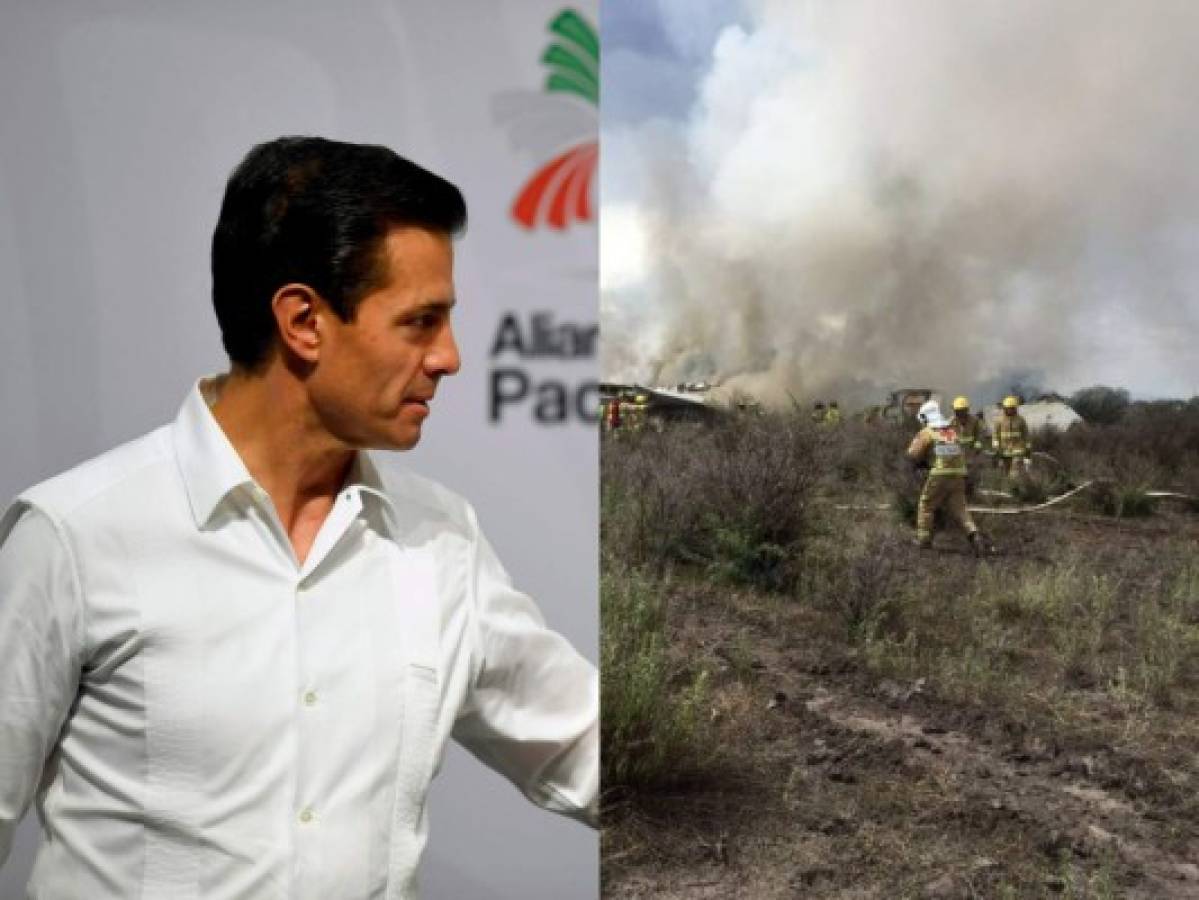 Peña Nieto sobre accidente de avión en Durango: 'Hago votos para que se encuentren bien'