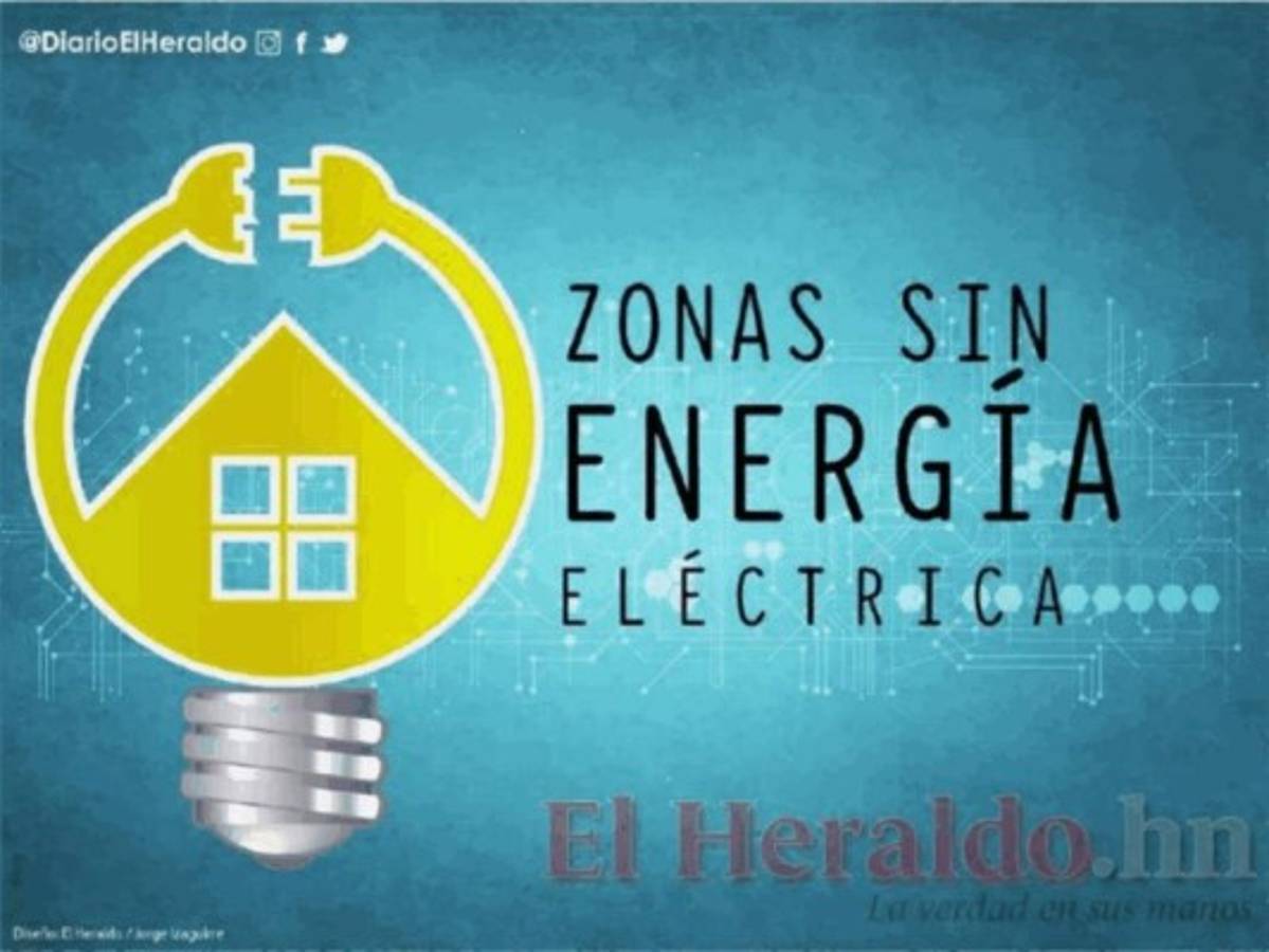 Barrios y colonias de Honduras sin electricidad el jueves 18 de febrero