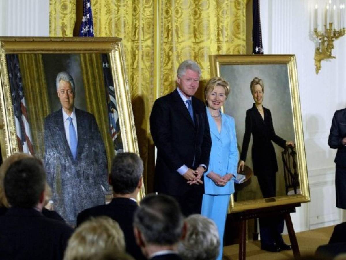 Los retratos de Clinton y Bush fueron retirados del hall de la Casa Blanca