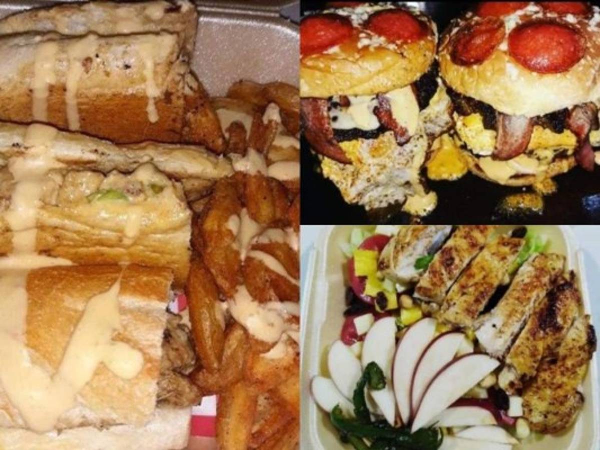 La especialidad de la casa son las pizzhamburguesas y el firu-steak, la mitad de pan bagget con carne de res y cerdo con quesillo gratinado, lechuga y el aderezo especial de la casa. Foto: El Heraldo