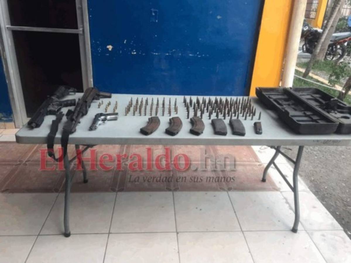 Con armas de grueso calibre capturan a tres presuntos miembros de la Mara Salvatrucha