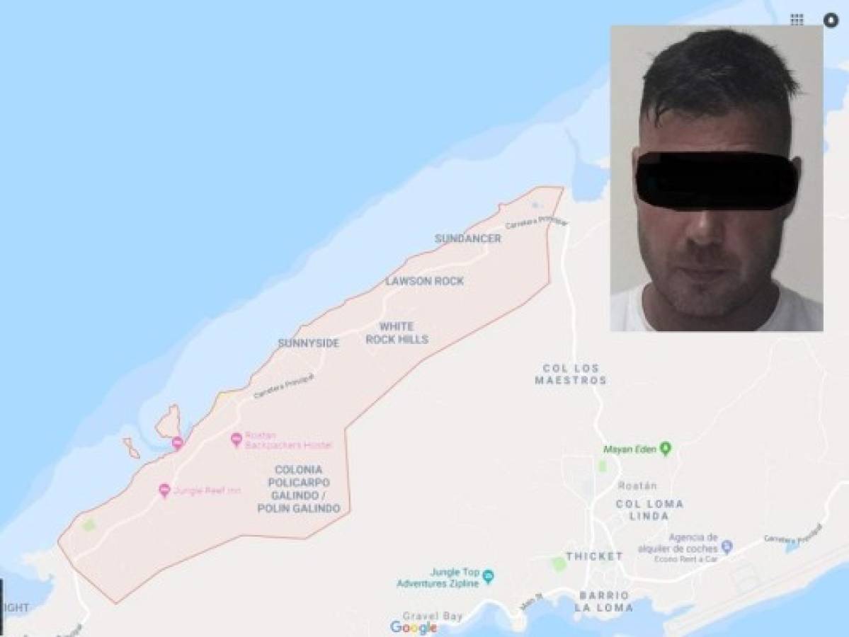 Capturan a canadiense con supuesta cocaína en Roatán