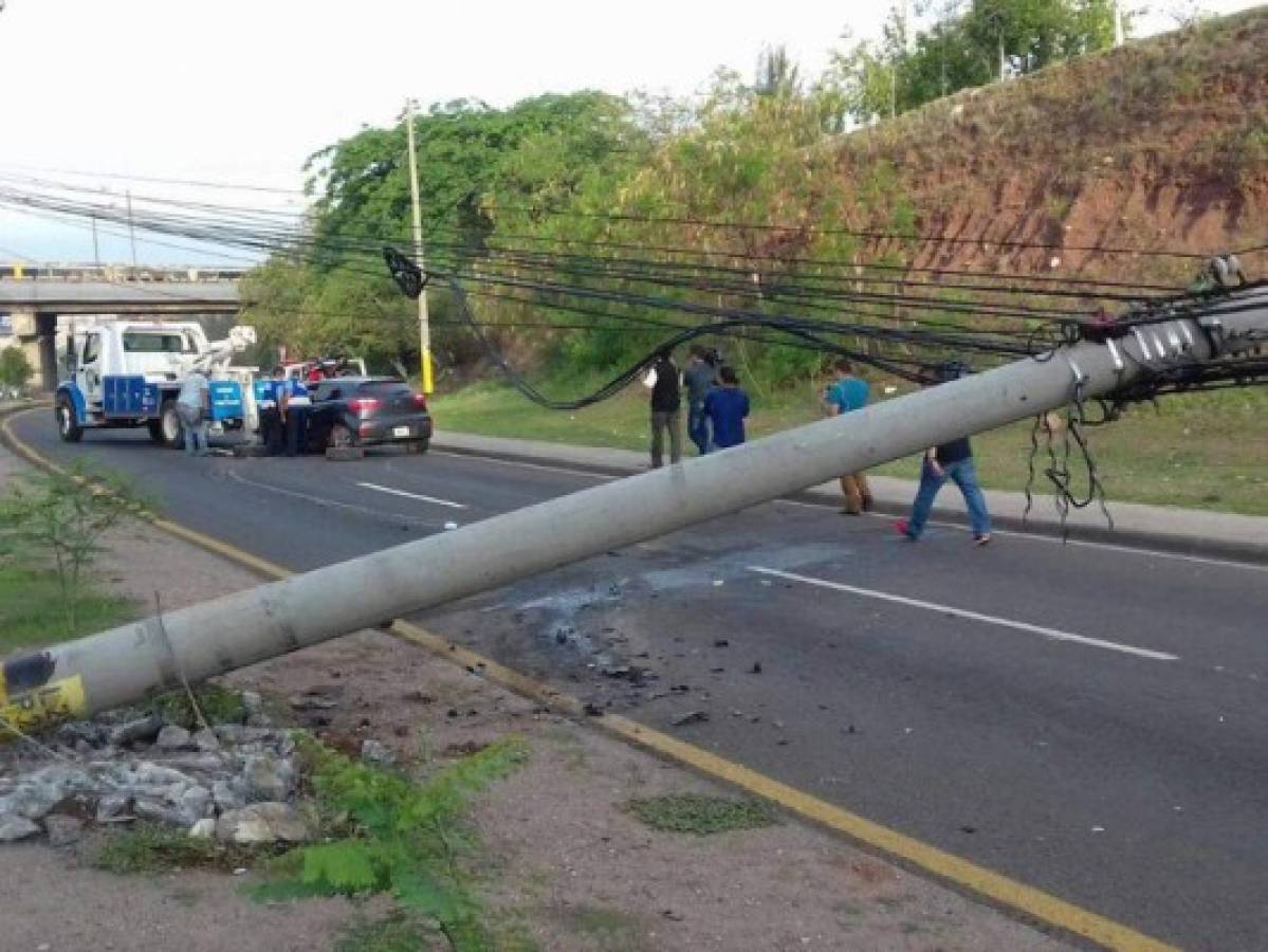 Un herido dejó accidente en el anillo periférico de la capital de Honduras