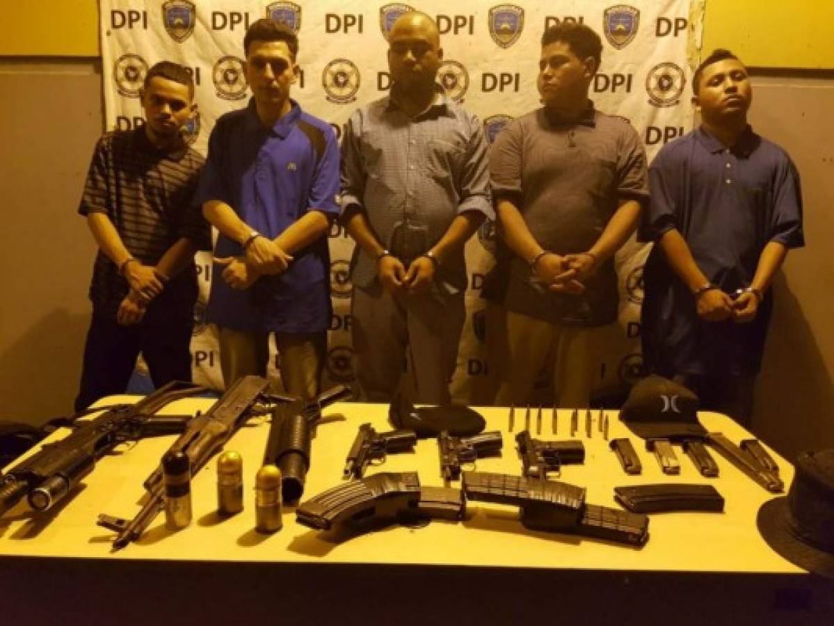 Capturan a cinco supuestos integrantes de la pandilla 18 en Santa Bárbara
