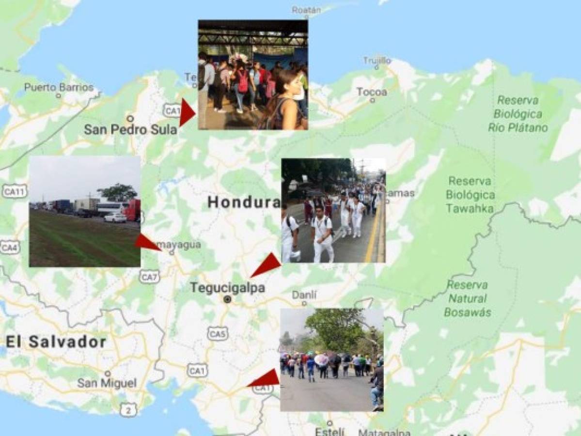 Honduras: Encapuchados protagonizaron zafarrancho y caos en la capital