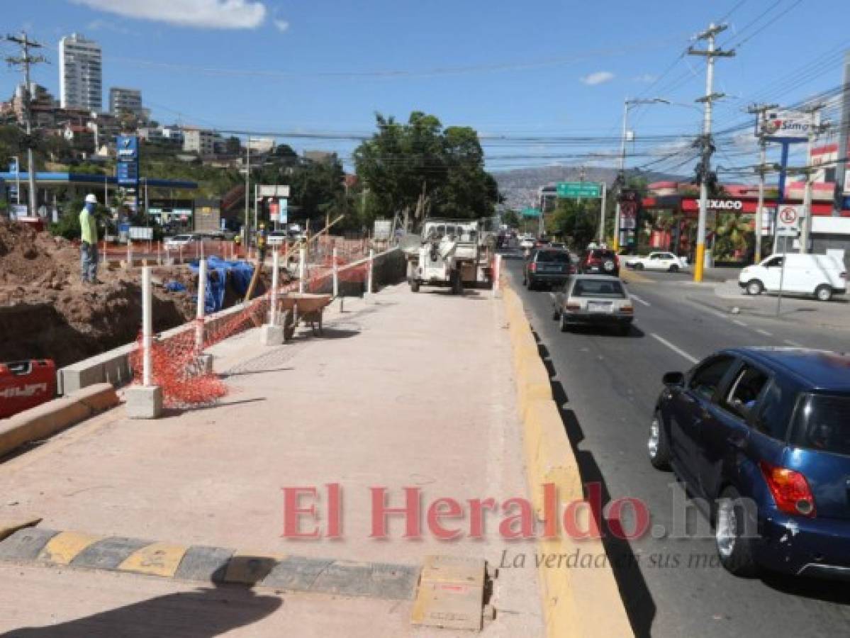 Cierran más tramos por obras viales en la capital de Honduras
