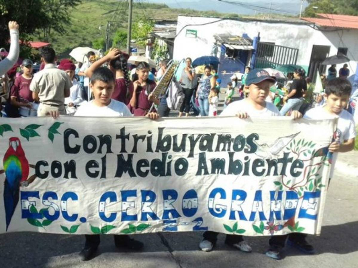 Escolares realizan desfile a favor del ambiente en la capital