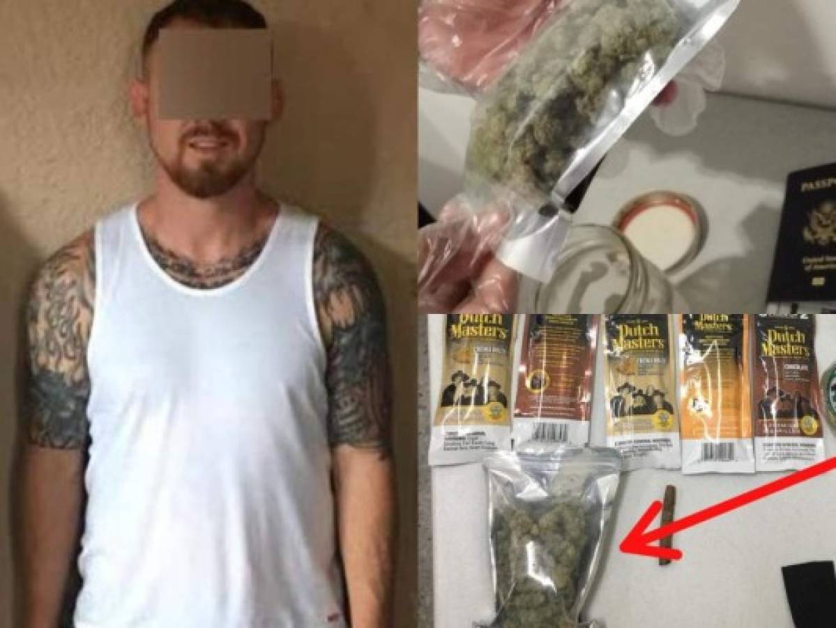 Detienen a estadounidense con droga en aeropuerto de Roatán  