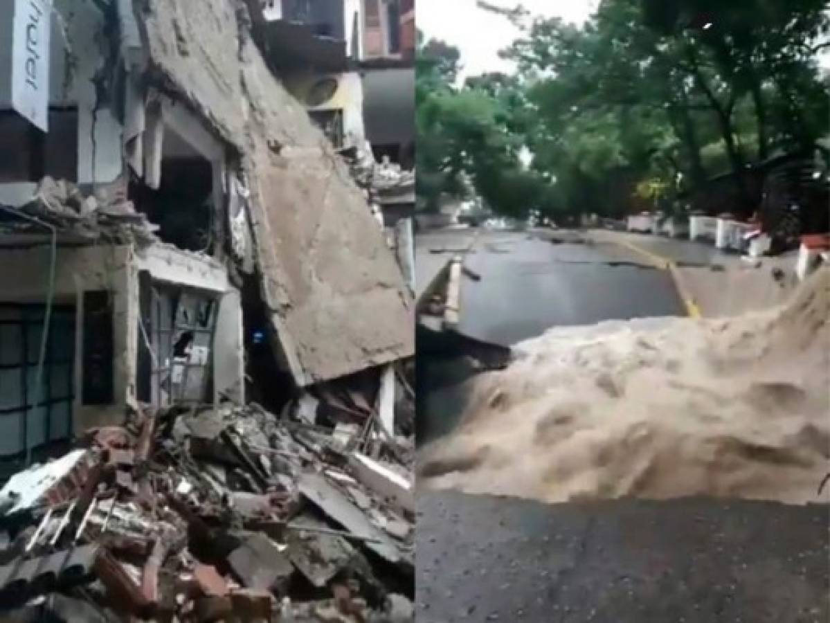 Hotel se derrumba en Puerto Vallarta tras paso del huracán 'Nora”