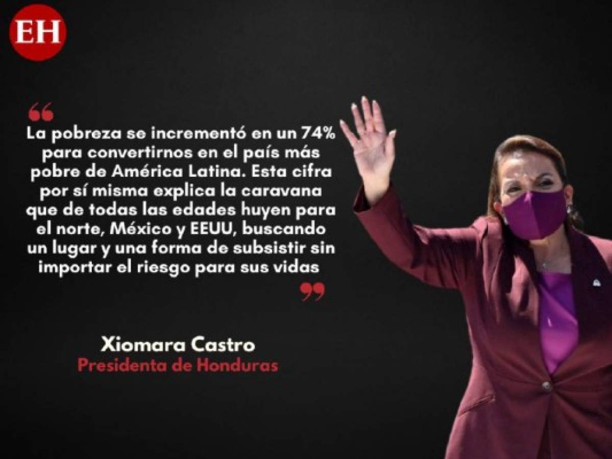 Las frases destacadas de Xiomara Castro en su investidura