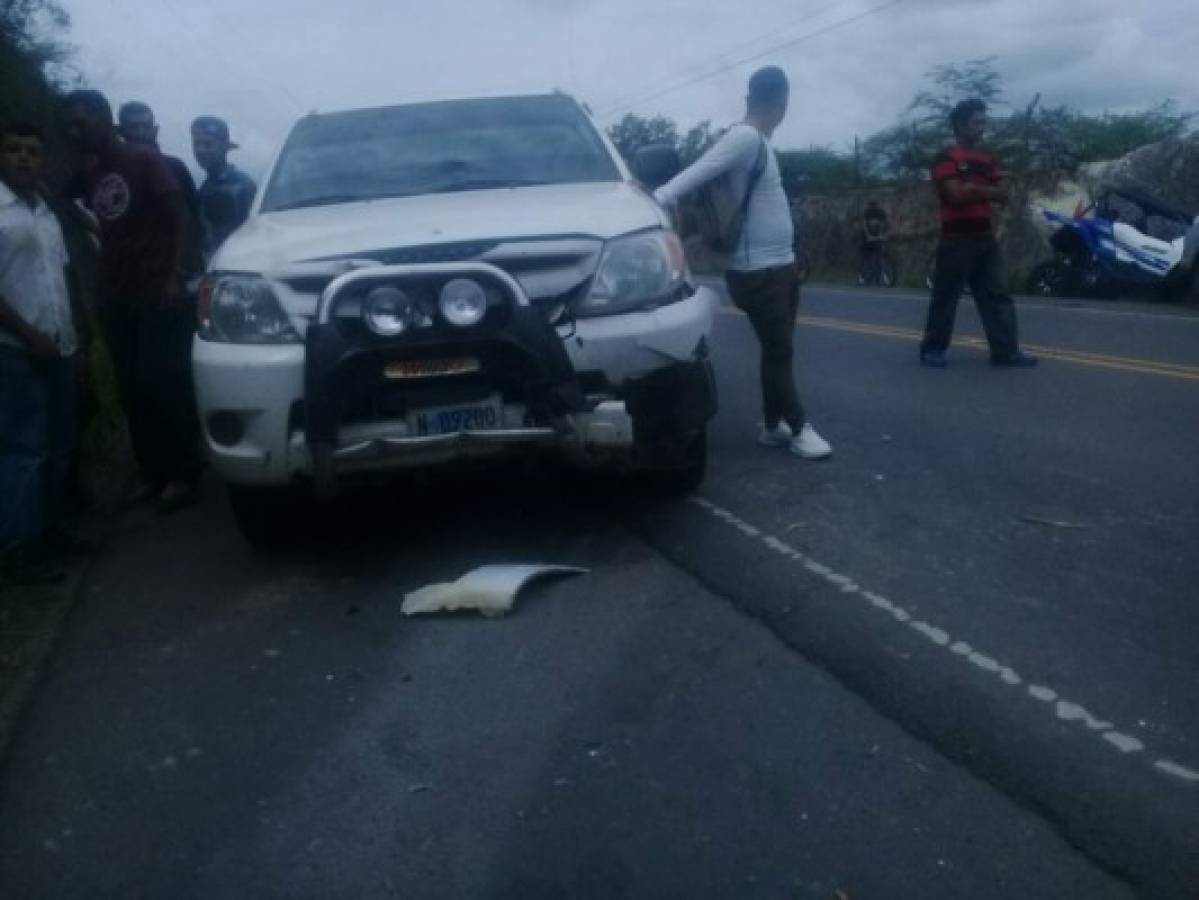 Múltiple colisión en carretera a Olancho deja un muerto y varios heridos