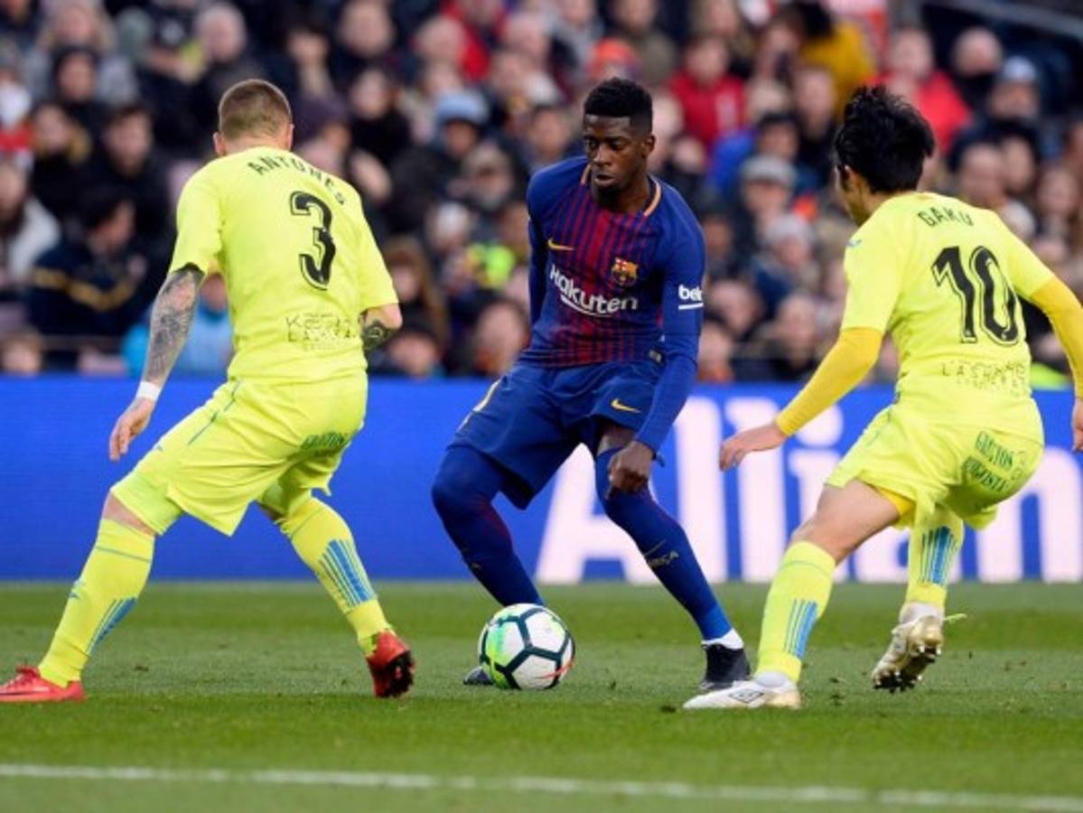 Dembele no entrena con el Barcelona por 'unas molestias gástricas'