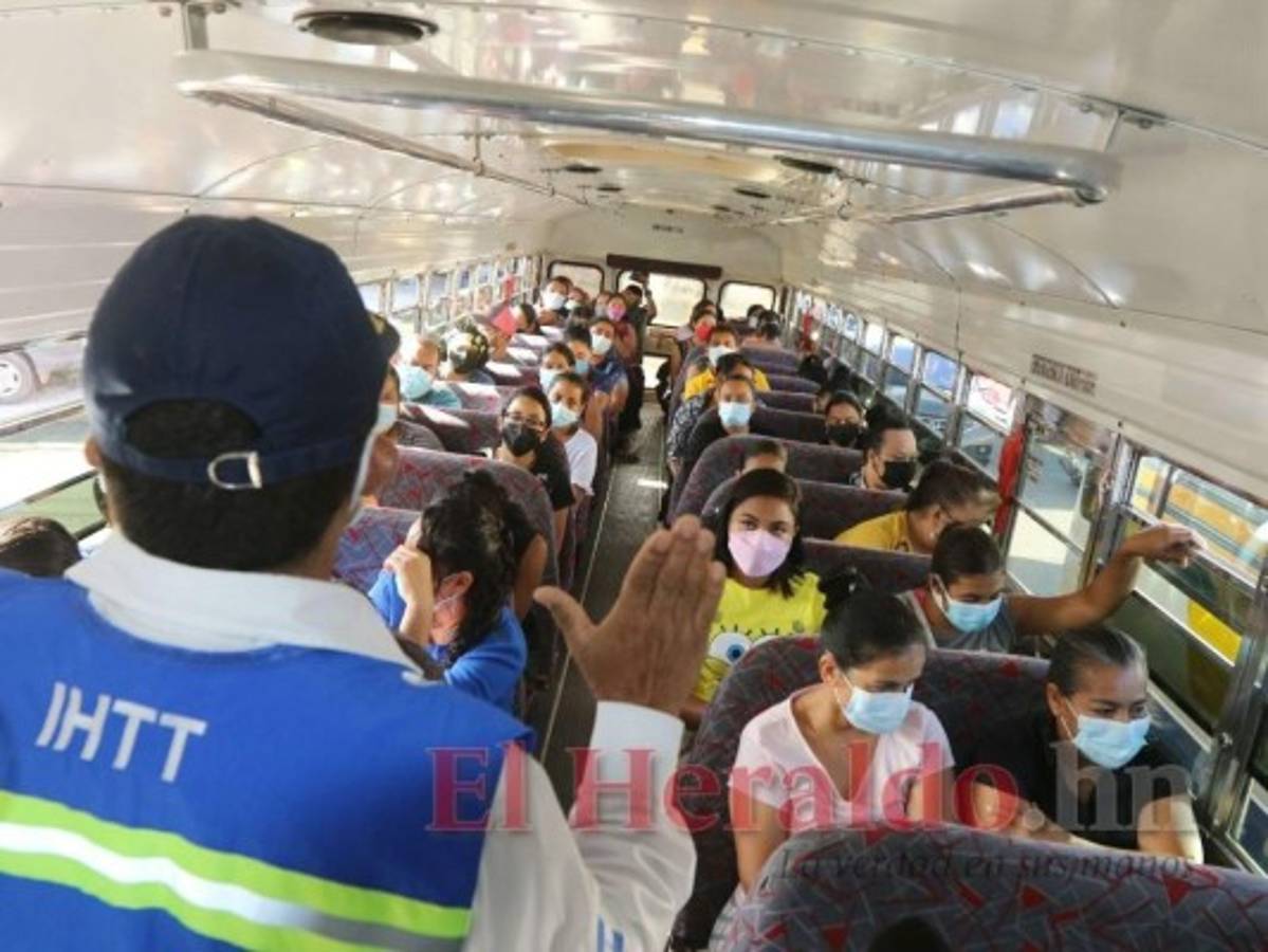 Se vigila que se cumplan las medidas de bioseguridad en el transporte interurbano. Foto: Alex Pérez/Efraín Salgado/El Heraldo
