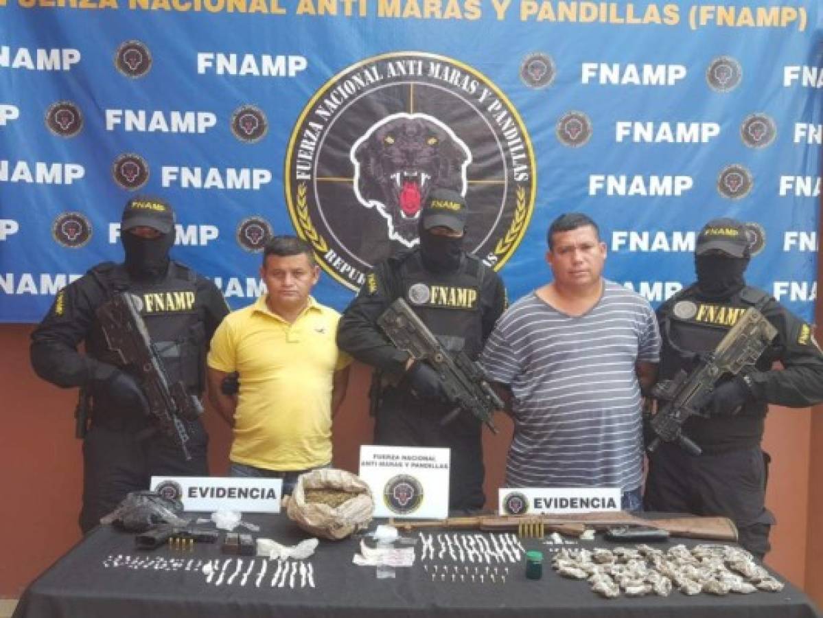 Capturan a dos integrantes de la banda criminal 'El Pollo' en Choluteca