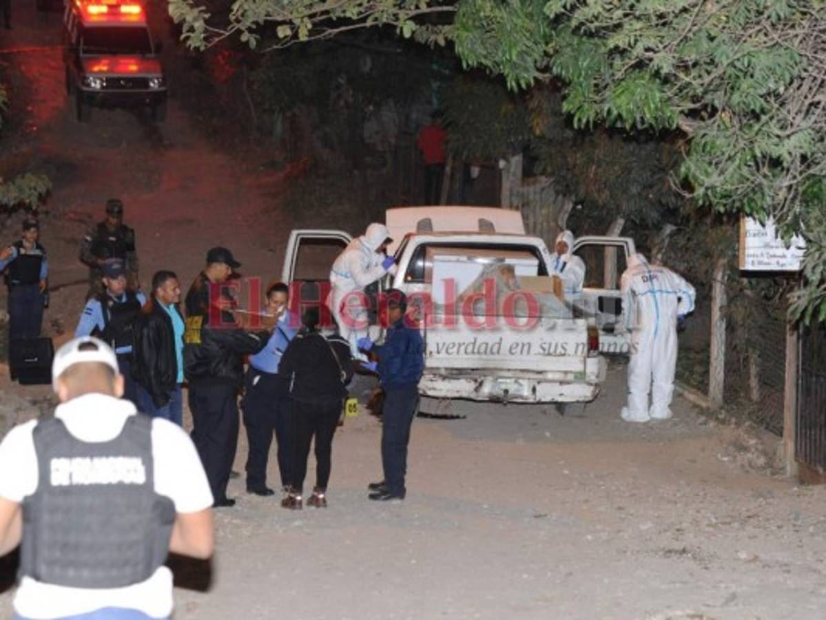 La Dirección Policial de Investigaciones (DPI) realiza las indagaciones del doble crimen. Foto: Marvin Salgado/EL HERALDO.