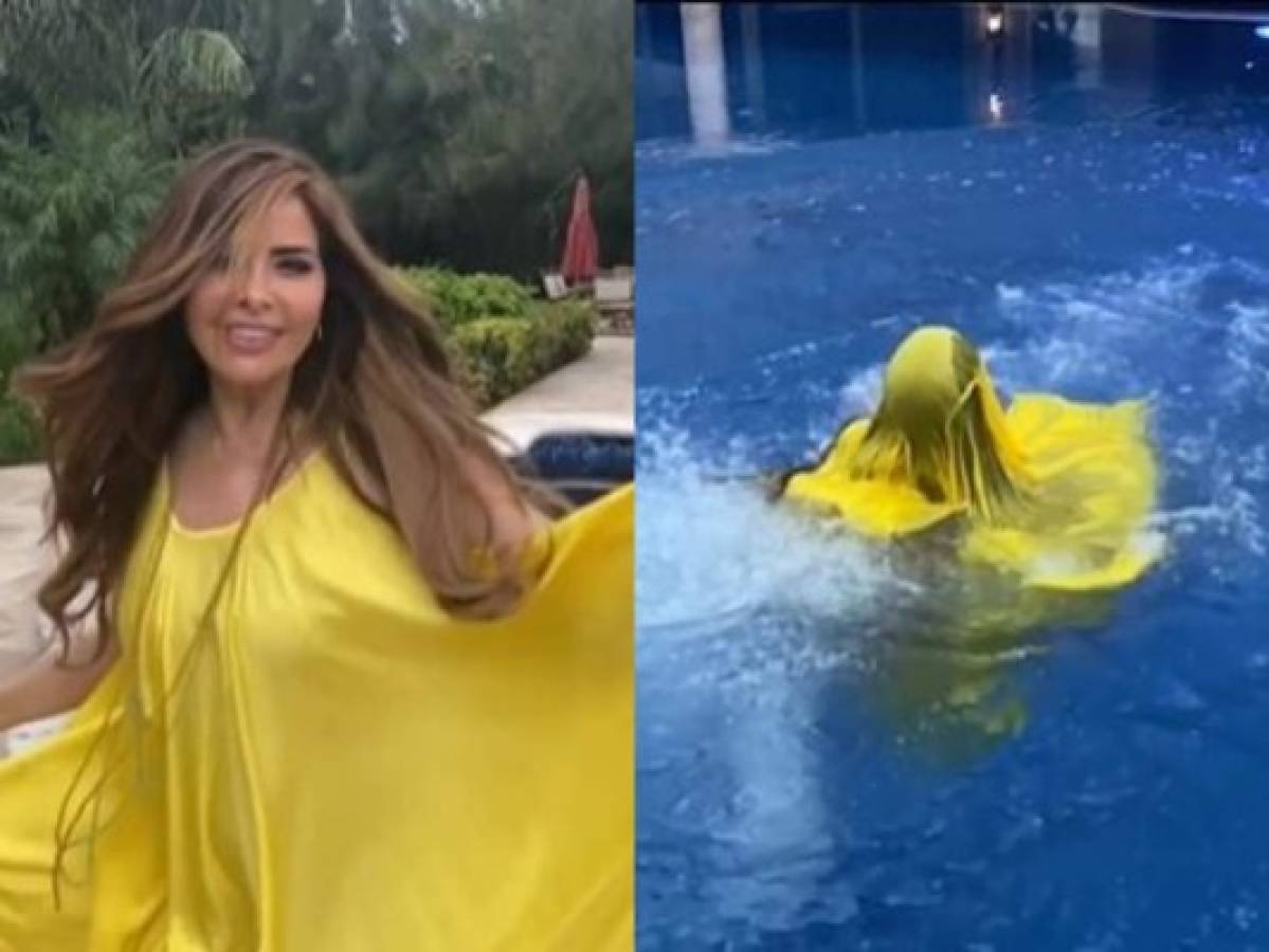 Gloria Trevi casi se ahoga en una piscina y publica el video en Instagram