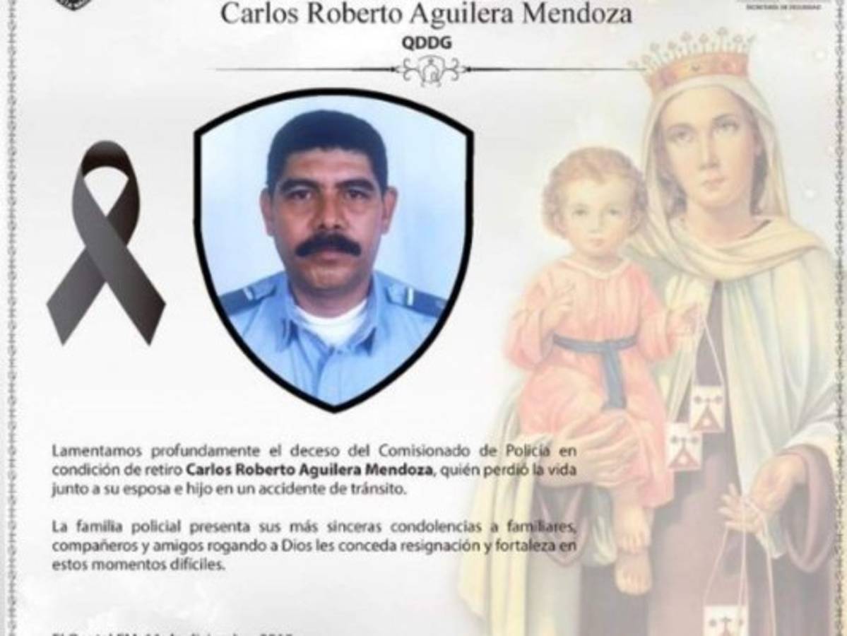 Policía Nacional lamenta muerte de comisionado en fatal accidente en Zambrano