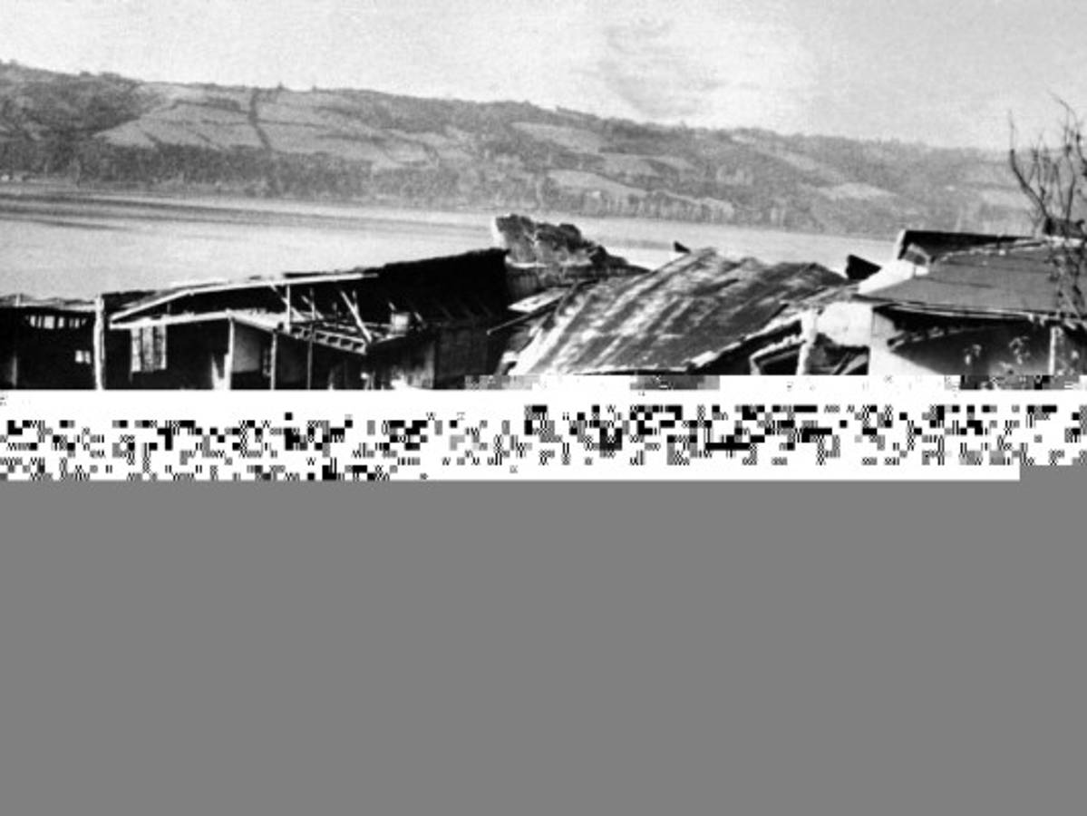 El terremoto de Valdivia de 1960, de 9,5 grados de magnitud, que fue seguido por un devastador tsunami. Más de 5.700 personas murieron. Foto AFP