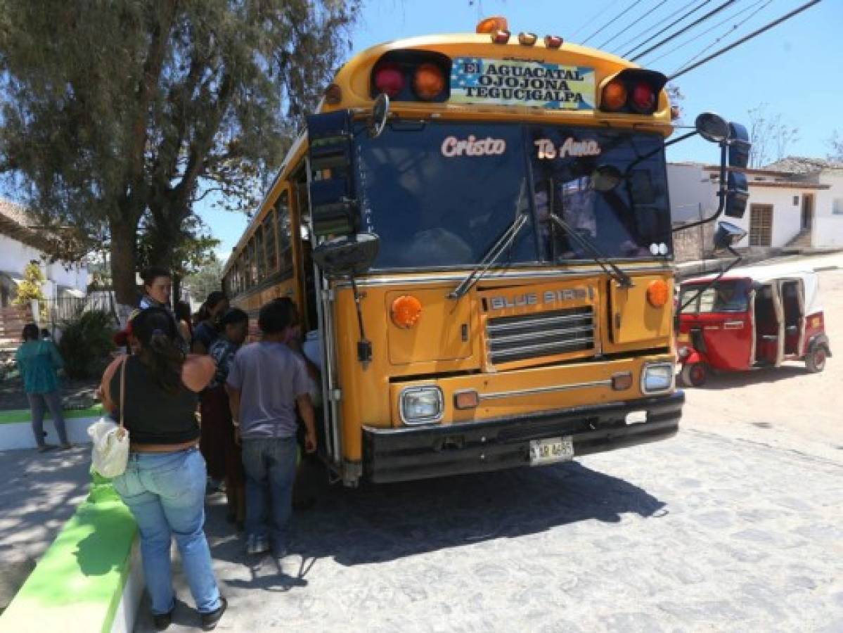 Reanudan servicio de buses en Santa Ana y Ojojona