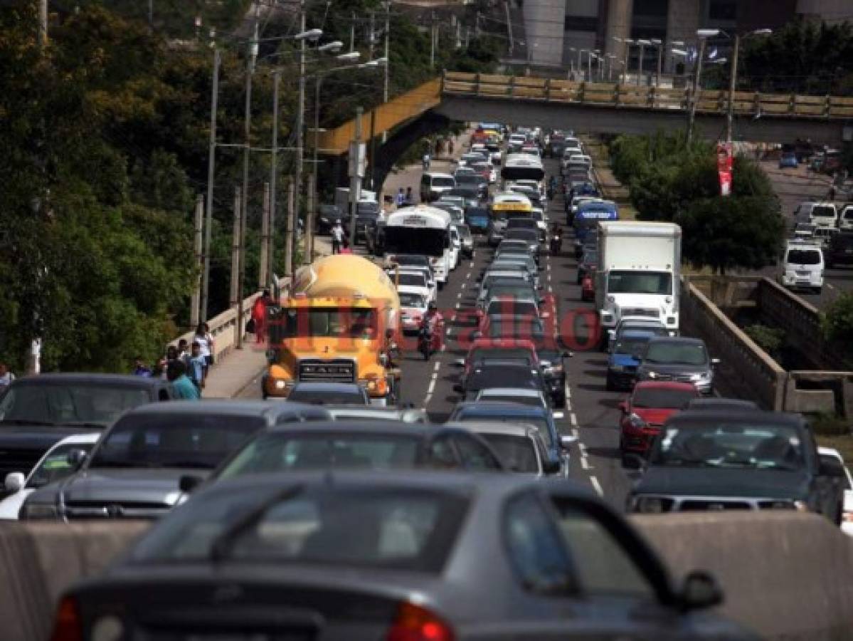 Mapas: Los puntos de alto tráfico vial en la capital hondureña