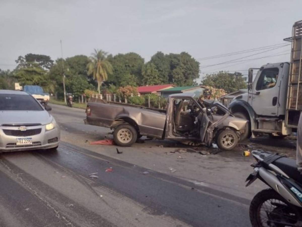 Siete heridos deja fuerte colisión en La Masica, Atlántida
