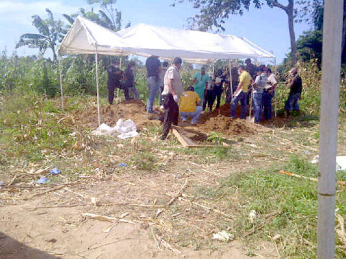Cuatro de los cuerpos encontrados en La Ceiba serían de jóvenes desaparecidos