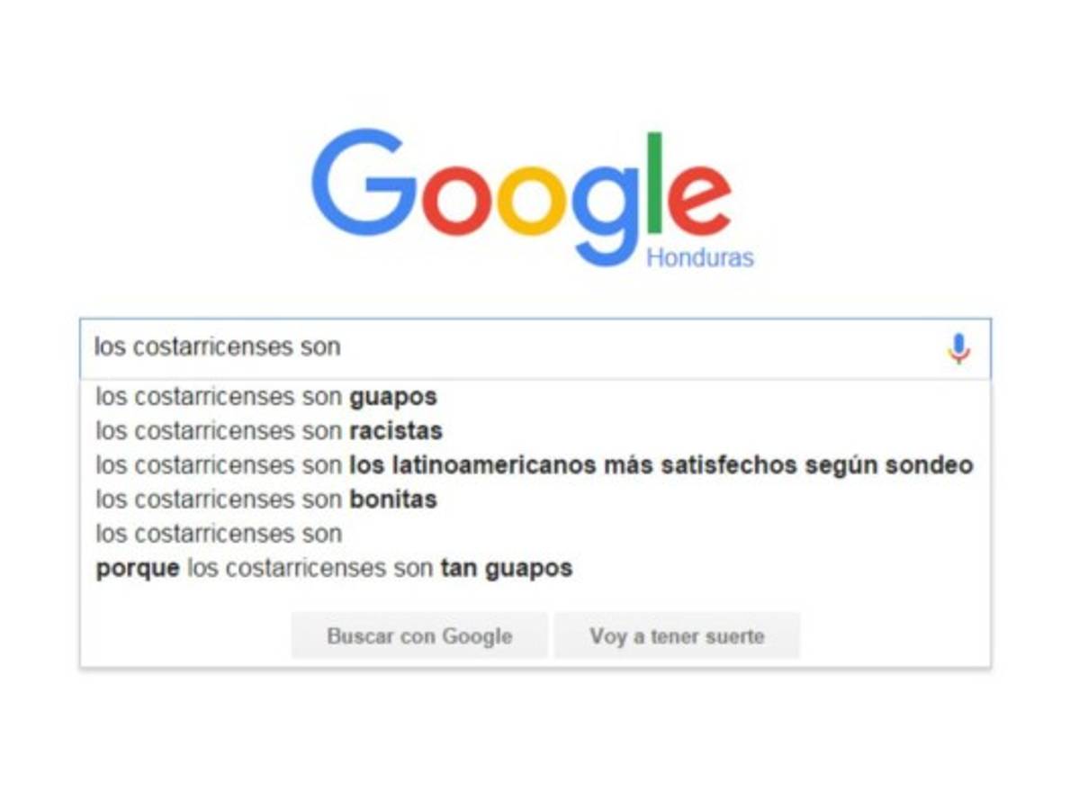 Esto es lo que Google 'sugiere' de los centroamericanos cuando hacés una búsqueda