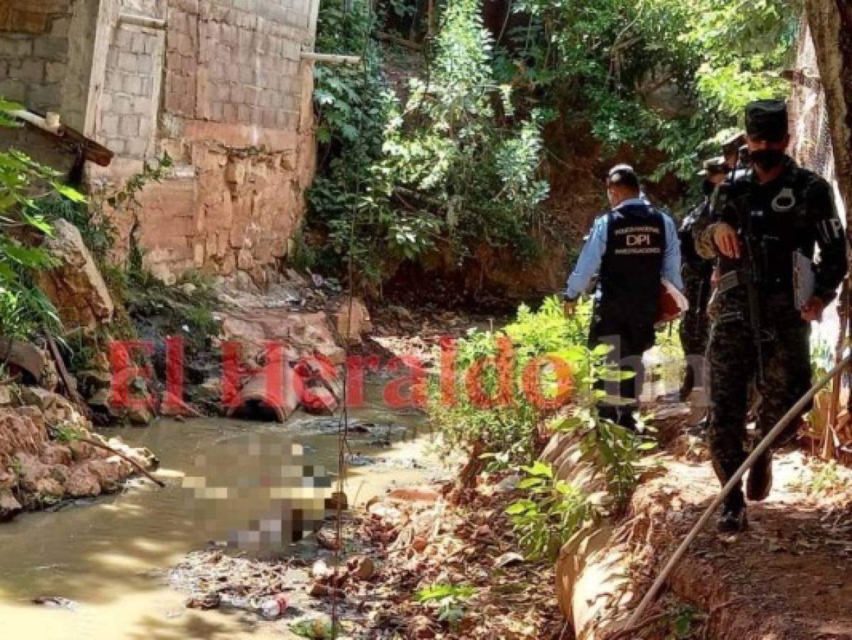 Hallan restos humanos flotando en quebrada de la colonia 28 de marzo en la capital