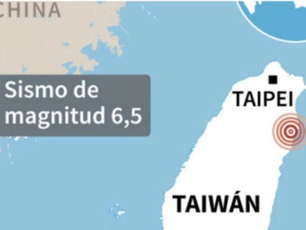 Sismo de magnitud 6,5 sacude el nordeste de Taiwán  