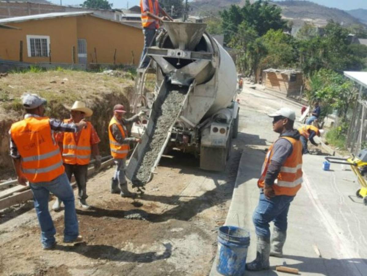 Invierten unos 10 millones de lempiras en calles de dos colonias de Comayagüela