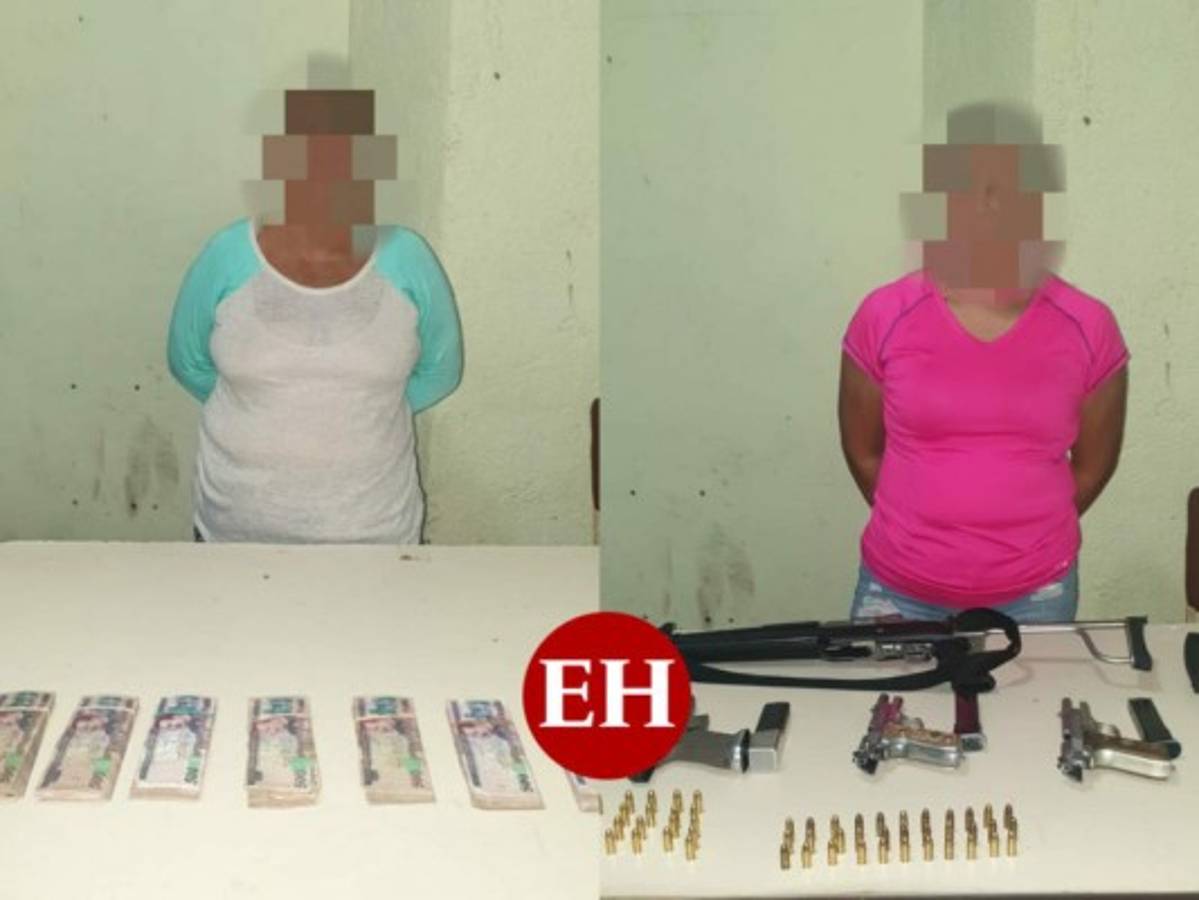 Caen dos mujeres con más de 340 mil lempiras y armas de fuego en Colón