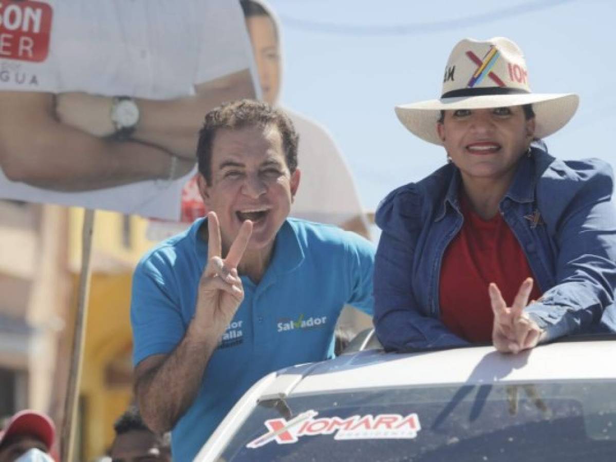 Junto a Salvador Nasralla llega Xiomara Castro a Comayagua  