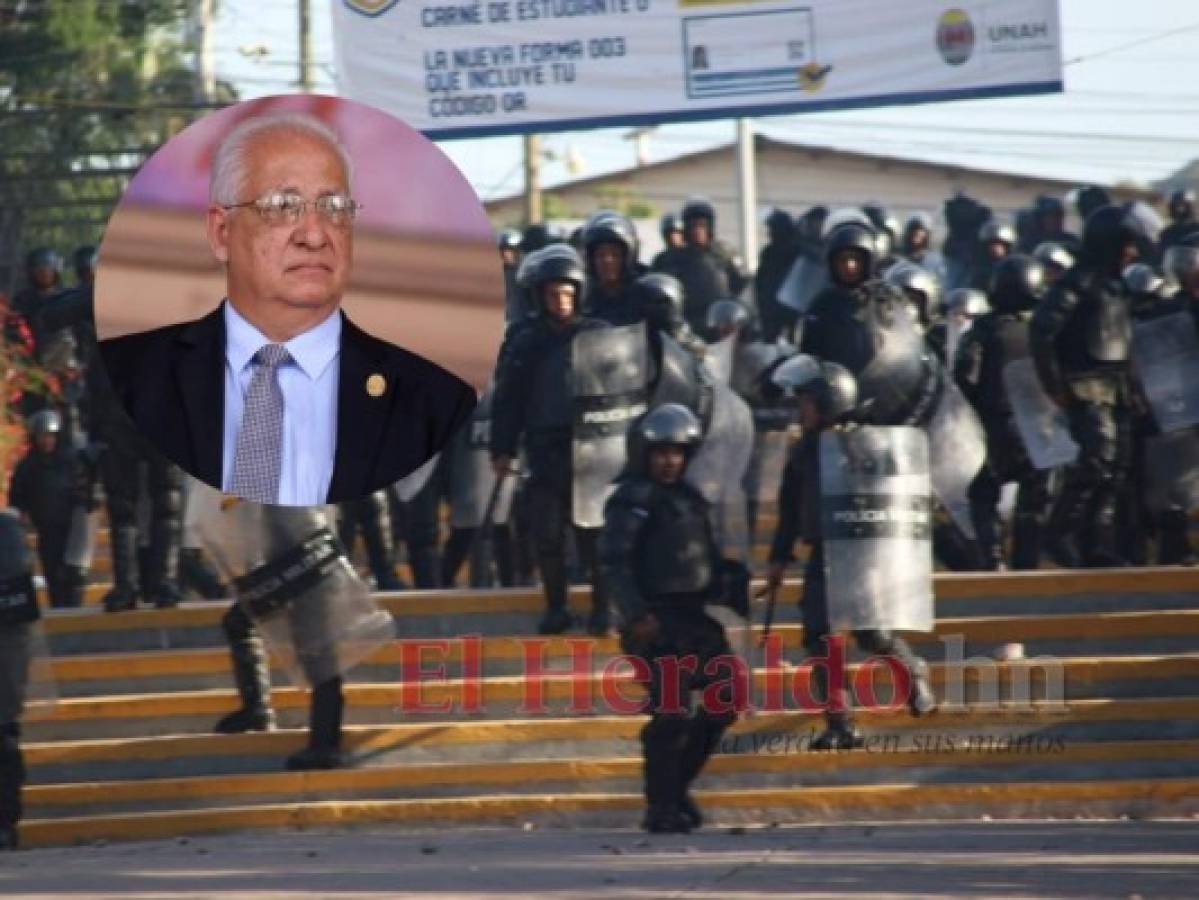 Rector de la UNAH tras enfrentamientos: condenamos disparos de la Policía Militar