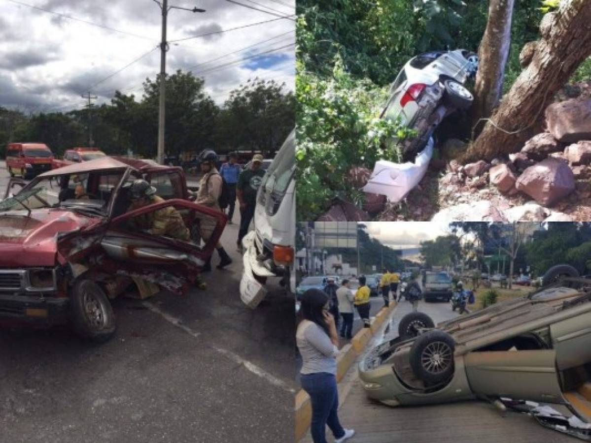 Al menos cuatro accidentes de tránsito se registraron este jueves en Honduras