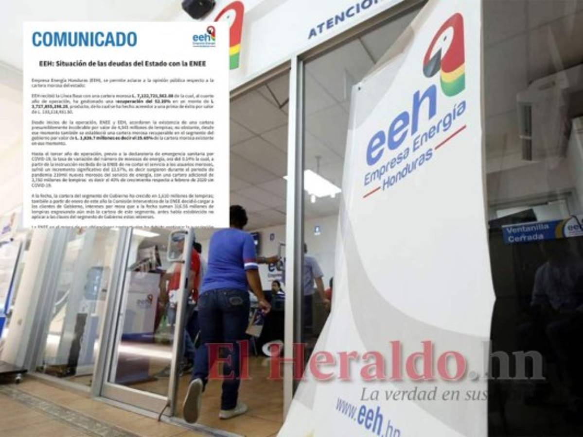 EEH culpa a la ENEE y a Secretaría de Finanzas por aumento de la mora