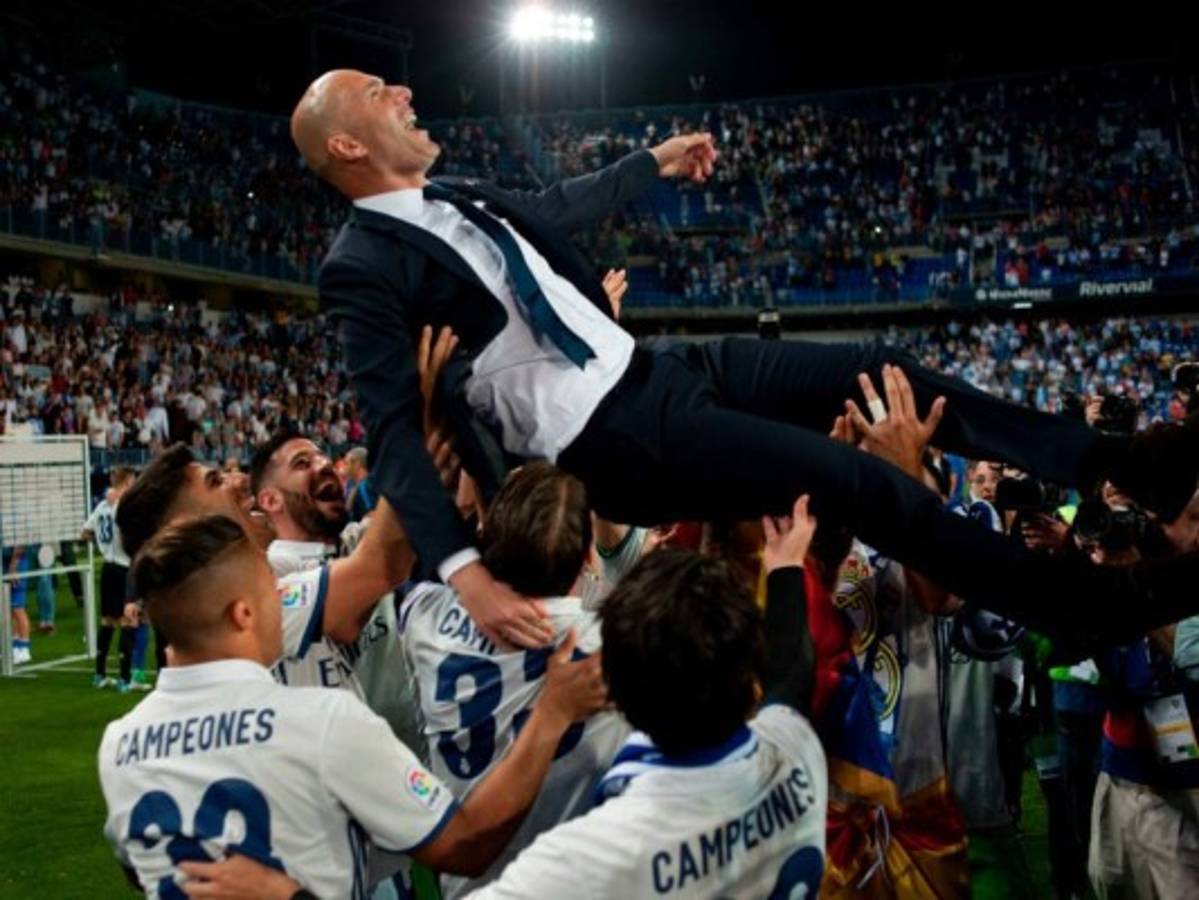 La reacción de Zidane tras coronarse campeón de Liga con Real Madrid: 'Es mi día más feliz profesionalmente'