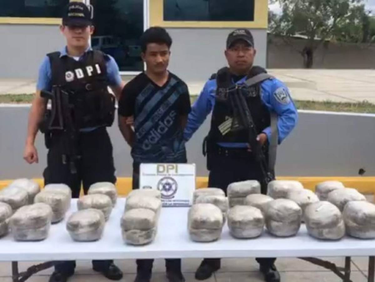 Detienen a hondureño en posesión de 50 libras de marihuana