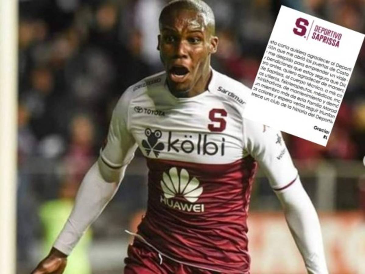 La sentida carta de Rubilio al Saprissa: 'Hoy me despido para emprender un viaje'